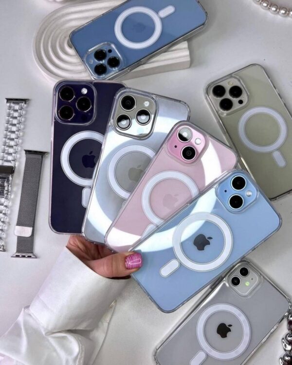 قاب گوشی آیفون 12 و آیفون 12 پرو شفاف مگ سیف دار