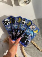 قاب گوشی آیفون 12 پرومکس طرح گربه ونگوگ