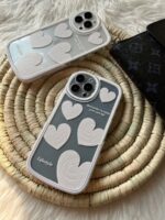قاب قلب سفید استند دار با کاور ایرپاد (کد c1044)