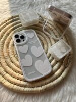 قاب قلب سفید استند دار با کاور ایرپاد (کد c1044)
