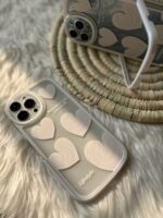 قاب قلب سفید استند دار با کاور ایرپاد (کد c1044)