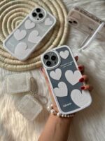 قاب قلب سفید استند دار با کاور ایرپاد (کد c1044)