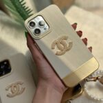 قاب Gold Chanel با آویز مرواریدی (کدC1265)