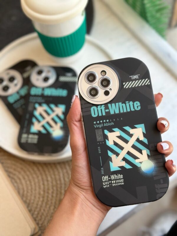 قاب Off-White لنز رینگی مشکی (کدC1321)
