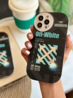 قاب Off-White لنز رینگی مشکی (کدC1321)