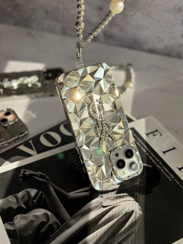 قاب Silver YSL با آویز (کدC1477)