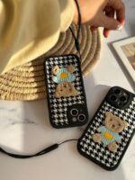 قاب خرس پارچه ای مشکی با بند سیلیکونی (کدC1509)