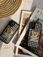 قاب خرس پارچه ای مشکی با بند سیلیکونی (کدC1509)