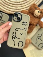 قاب Teddy bear Nice Day با آویز عروسکی (کدC1516)