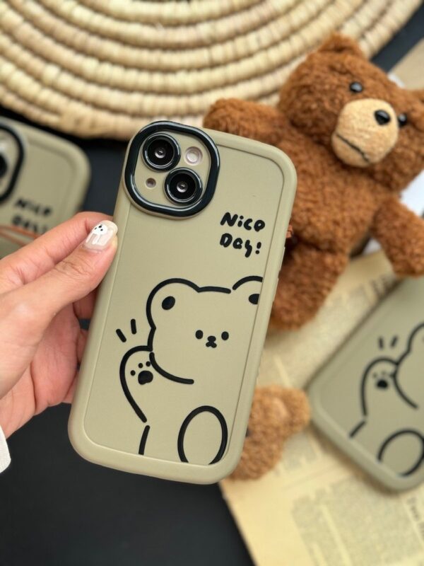 قاب Teddy bear Nice Day با آویز عروسکی (کدC1516)