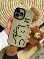 قاب Teddy bear Nice Day با آویز عروسکی (کدC1516)
