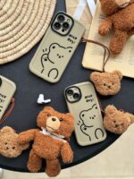 قاب Teddy bear Nice Day با آویز عروسکی (کدC1516)