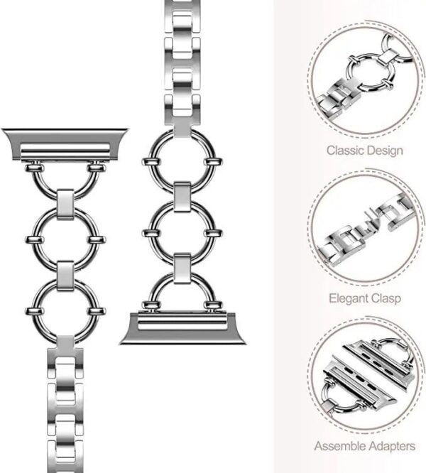 بند اپل واچ فلزی طرح رینگی Gucci design (کدw5010)