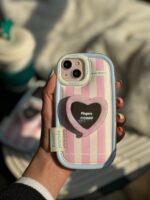 قاب Victoria's Secret با پاپ سوکت قلبی آینه ای (کدC1602)
