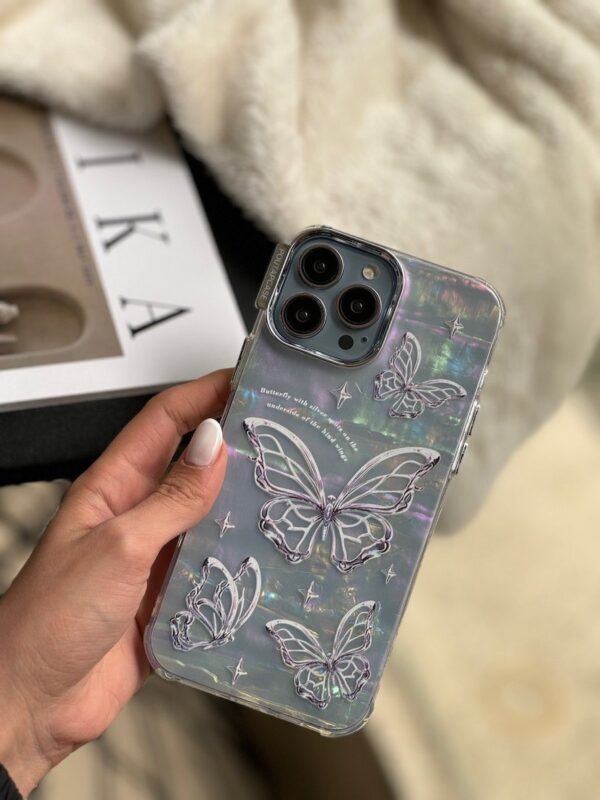 قاب PoutapCase Butterfly یخی هولوگرامی (کدC1618)