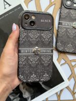قاب Black Design گل نقره ای (کدC1762)