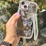 قاب butterfly آینه ای با محافظ لنز رینگی و آویز چسبی (کدC1804)