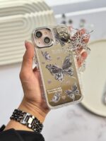 قاب butterfly آینه ای با محافظ لنز رینگی و آویز چسبی (کدC1804)