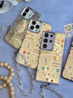 قاب نقاشی پروانه آینه ای با آویز سامسونگ و شیائومی (کدC2056)