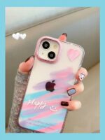 قاب صورتی خوشحال pink happy گوشی آیفون