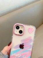 قاب صورتی خوشحال pink happy گوشی آیفون