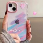قاب صورتی خوشحال pink happy گوشی آیفون 12 پرومکس