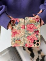 قاب پارچه ای طرح گل گوشی آیفون 13 پرومکس