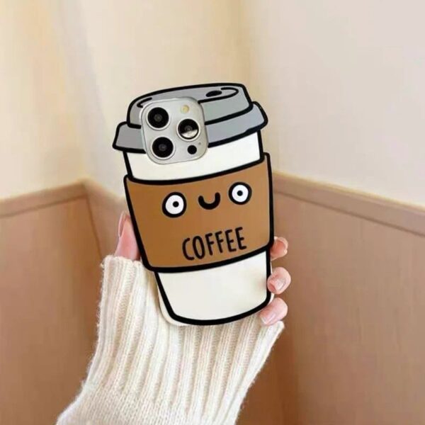 قاب فانتزی سیلیکونی کافی coffee گوشی آیفون 15 پرو