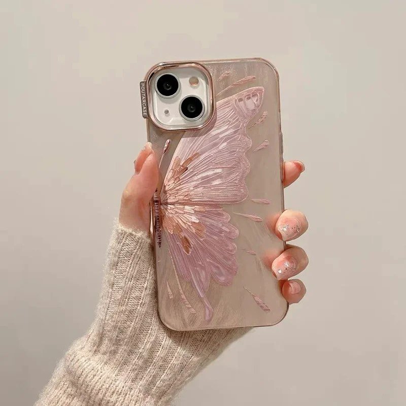 قاب پروانه صورتی pink butterfly گوشی آیفون 14 پرومکس 1 قاب پروانه صورتی pink butterfly گوشی آیفون 14 پرومکس