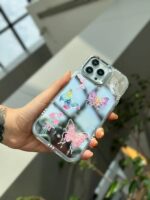 قاب آینه ای طرح پروانه برجسته گوشی آیفون 12 پرومکس