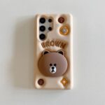 قاب فانتزی خرسی سیلیکونی پاپ سوکتی گوشی سامسونگ آیفون