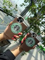 قاب فانتزی سیلیکونی آیفون 13 و آیفون 14 و آیفون 15 استارباکس کافی Coffee