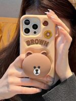 قاب فانتزی خرسی سیلیکونی پاپ سوکتی گوشی سامسونگ A50 و سامسونگ A30s و سامسونگ A50s