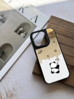 قاب گوشی آینه ای طرح پاندا و کهکشان (سفارشی)