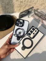 قاب شفاف مگ سیف استند شو گوشی آیفون 15 پرومکس
