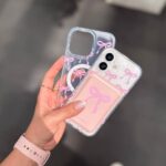 قاب پاپیون 🎀 صورتی با ولت مگ سیف