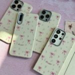 قاب سفید طرح پاپیون صورتی گوشی شیائومی ردمی نوت 14 پرو 4G