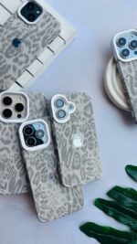 قاب طرح پلنگی سفید گوشی آیفون 16