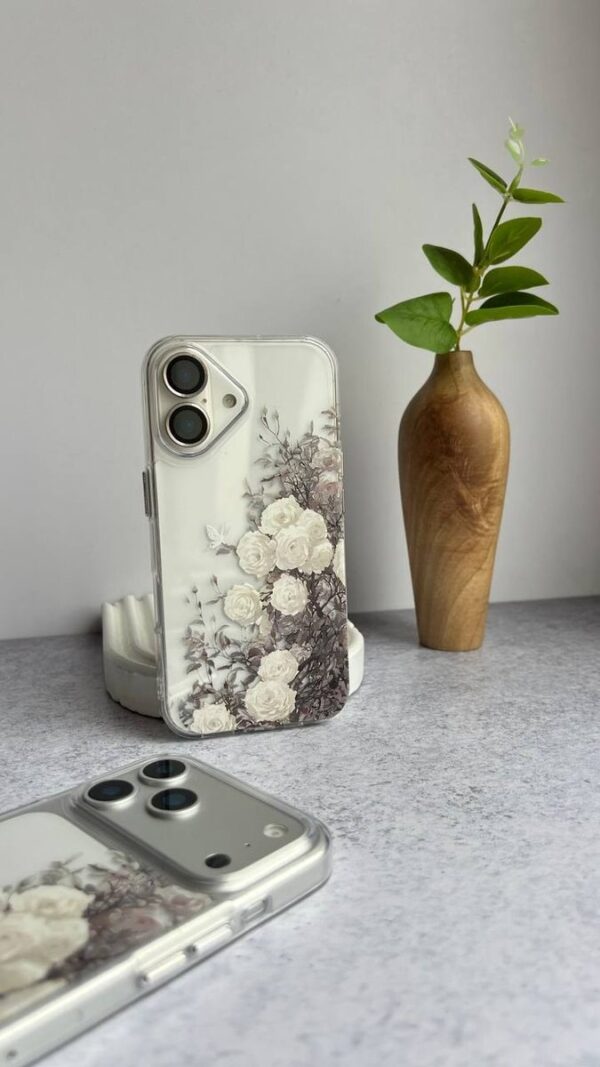 قاب شفاف طرح رز سفید گوشی سامسونگ A15