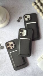 قاب چرمی MagSafe دار با کیف کارت مگنتی