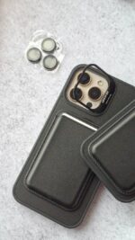 قاب چرمی MagSafe دار با کیف کارت مگنتی