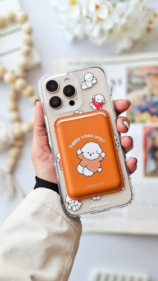 قاب شفاف مگ سیف طرح هپی داگ گوشی آیفون 16 پرومکس