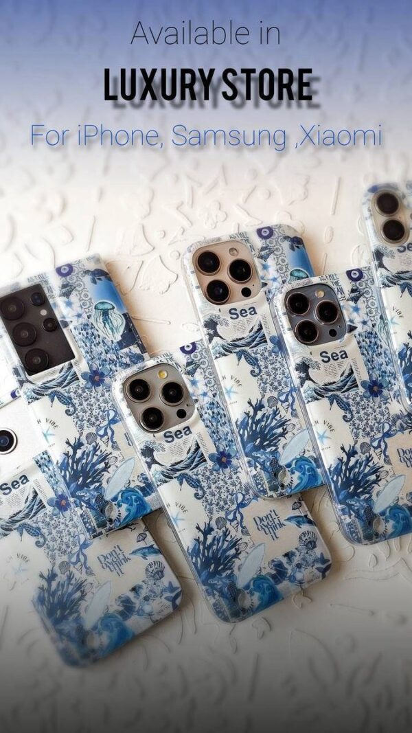قاب طرح اقیانوس آبی گوشی سامسونگ S23 الترا