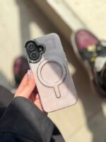 قاب شاینی صورتی Mag Safe گوشی آیفون 16 پرو