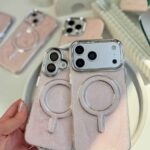 قاب شاینی صورتی Mag Safe