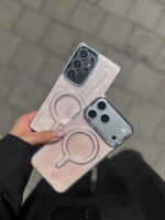 قاب شاینی صورتی Mag Safe