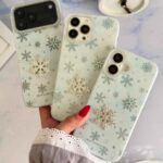قاب ژله‌ای طرح برف و ستاره گوشی آیفون 17