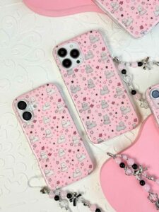 قاب Pink Paws طرح سگ و قلب گوشی آیفون 14 پرو