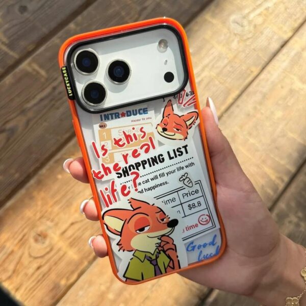 قاب Zootopia طرح روباه گوشی آیفون 17 پرومکس