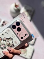 قاب فانتزی طرح بچه گربه گلدوزی گوشی آیفون 18 پرومکس